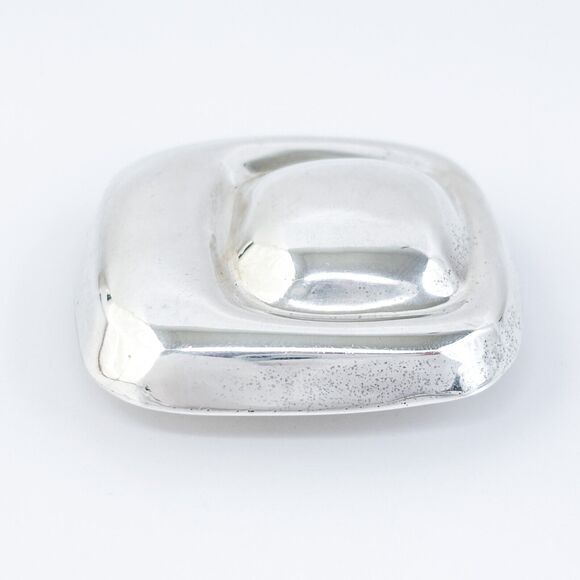 Vintage Mexico Sterling Silver 925 4.5cm Modernist Rounded Square Pendant - Picture 3 of 8